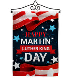 Happy Martin Luther King Day - Patriotic Americana Vertical Impressions Decorative Flags HG192386 Made In USA