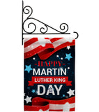 Happy Martin Luther King Day - Patriotic Americana Vertical Impressions Decorative Flags HG192386 Made In USA