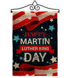 Happy Martin Luther King Day - Patriotic Americana Vertical Impressions Decorative Flags HG192386 Made In USA