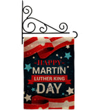 Happy Martin Luther King Day - Patriotic Americana Vertical Impressions Decorative Flags HG192386 Made In USA