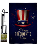 Happy President's Day - Patriotic Americana Vertical Impressions Decorative Flags HG192446 Made In USA