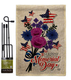 Memorial Bouquet - Patriotic Americana Vertical Impressions Decorative Flags HG192542 Made In USA