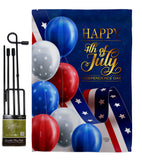 July Fun - Patriotic Americana Vertical Impressions Decorative Flags HG192545 Made In USA