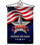 Memorial Day Star - Patriotic Americana Vertical Impressions Decorative Flags HG192546 Made In USA