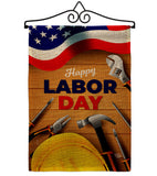 Labor Day - Patriotic Americana Vertical Impressions Decorative Flags HG192638 Made In USA