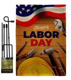 Labor Day - Patriotic Americana Vertical Impressions Decorative Flags HG192638 Made In USA