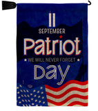 September 11 Patriot Day - Patriotic Americana Vertical Impressions Decorative Flags HG192665 Made In USA