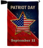 Never Forget 9/11 - Patriotic Americana Vertical Impressions Decorative Flags HG192666 Made In USA