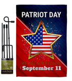 Never Forget 9/11 - Patriotic Americana Vertical Impressions Decorative Flags HG192666 Made In USA