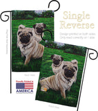 Pugs Love - Pets Nature Vertical Impressions Decorative Flags HG110006 Made In USA