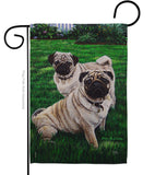 Pugs Love - Pets Nature Vertical Impressions Decorative Flags HG110006 Made In USA