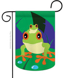 Tropical Frogs - Pets Nature Vertical Applique Decorative Flags HG110042