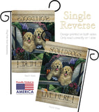 Wagging Along For The Ride - Pets Nature Vertical Impressions Decorative Flags HG110063 Made In USA