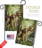 Beagles And Duck - Pets Nature Vertical Impressions Decorative Flags HG110068 Made In USA