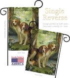 Beagles And Duck - Pets Nature Vertical Impressions Decorative Flags HG110068 Made In USA