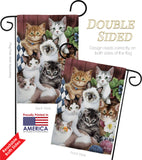 Cuddly Kittens - Pets Nature Vertical Impressions Decorative Flags HG110069 Made In USA