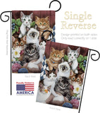 Cuddly Kittens - Pets Nature Vertical Impressions Decorative Flags HG110069 Made In USA