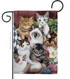 Cuddly Kittens - Pets Nature Vertical Impressions Decorative Flags HG110069 Made In USA