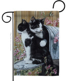 Tuxedo Cat - Pets Nature Vertical Impressions Decorative Flags HG110079 Made In USA