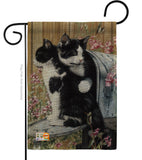 Tuxedo Cat - Pets Nature Vertical Impressions Decorative Flags HG110079 Made In USA