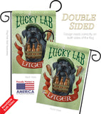 Lucky Lab Lager - Pets Nature Vertical Impressions Decorative Flags HG110102 Made In USA