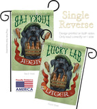 Lucky Lab Lager - Pets Nature Vertical Impressions Decorative Flags HG110102 Made In USA