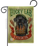 Lucky Lab Lager - Pets Nature Vertical Impressions Decorative Flags HG110102 Made In USA