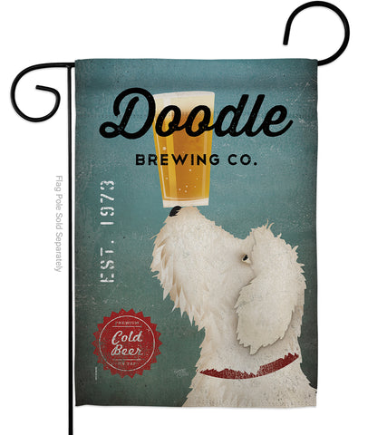 Doodle Brewing - Pets Nature Vertical Impressions Decorative Flags HG110112 Made In USA