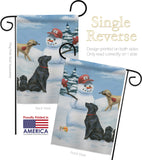 Snow Pals - Pets Nature Vertical Impressions Decorative Flags HG110113 Made In USA