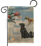 Snow Pals - Pets Nature Vertical Impressions Decorative Flags HG110113 Made In USA