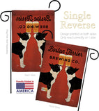 Boston Terrier Brewing - Pets Nature Vertical Impressions Decorative Flags HG110117 Made In USA