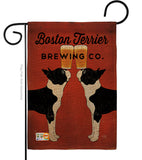 Boston Terrier Brewing - Pets Nature Vertical Impressions Decorative Flags HG110117 Made In USA