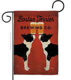 Boston Terrier Brewing - Pets Nature Vertical Impressions Decorative Flags HG110117 Made In USA