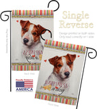 Jack Russell Terrier Happiness - Pets Nature Vertical Impressions Decorative Flags HG110136 Made In USA