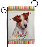 Jack Russell Terrier Happiness - Pets Nature Vertical Impressions Decorative Flags HG110136 Made In USA