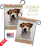 Parson Russell Terrier Happiness - Pets Nature Vertical Impressions Decorative Flags HG110137 Made In USA