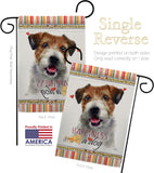 Parson Russell Terrier Happiness - Pets Nature Vertical Impressions Decorative Flags HG110137 Made In USA