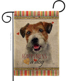 Parson Russell Terrier Happiness - Pets Nature Vertical Impressions Decorative Flags HG110137 Made In USA