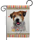 Parson Russell Terrier Happiness - Pets Nature Vertical Impressions Decorative Flags HG110137 Made In USA