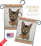 Abyssiniar Happiness - Pets Nature Vertical Impressions Decorative Flags HG110140 Made In USA