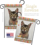 Abyssiniar Happiness - Pets Nature Vertical Impressions Decorative Flags HG110140 Made In USA