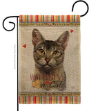 Abyssiniar Happiness - Pets Nature Vertical Impressions Decorative Flags HG110140 Made In USA