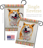 Akita Happiness - Pets Nature Vertical Impressions Decorative Flags HG110141 Made In USA