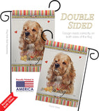 Cocker Spaniel Happiness - Pets Nature Vertical Impressions Decorative Flags HG110143 Made In USA