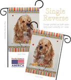 Cocker Spaniel Happiness - Pets Nature Vertical Impressions Decorative Flags HG110143 Made In USA