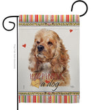 Cocker Spaniel Happiness - Pets Nature Vertical Impressions Decorative Flags HG110143 Made In USA