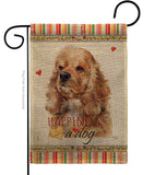 Cocker Spaniel Happiness - Pets Nature Vertical Impressions Decorative Flags HG110143 Made In USA