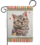 Gray American Short Hair Happiness - Pets Nature Vertical Impressions Decorative Flags HG110145 Made In USA