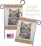 Red American Short Hair Happiness - Pets Nature Vertical Impressions Decorative Flags HG110146 Made In USA