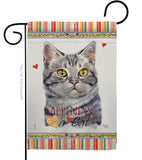 Red American Short Hair Happiness - Pets Nature Vertical Impressions Decorative Flags HG110146 Made In USA
